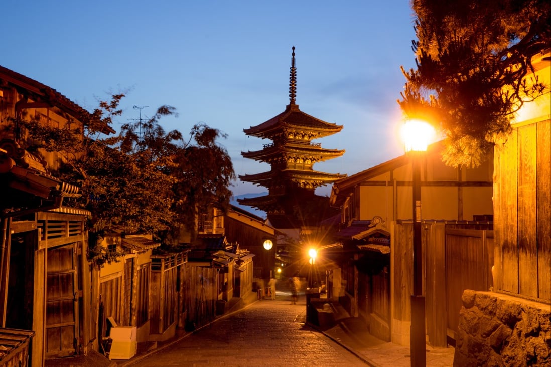Kyoto at dusk. The city is the setting for long-time Japan resident Steve Alpert’s short story collection Kyoto Stories. Photo: Shutterstock