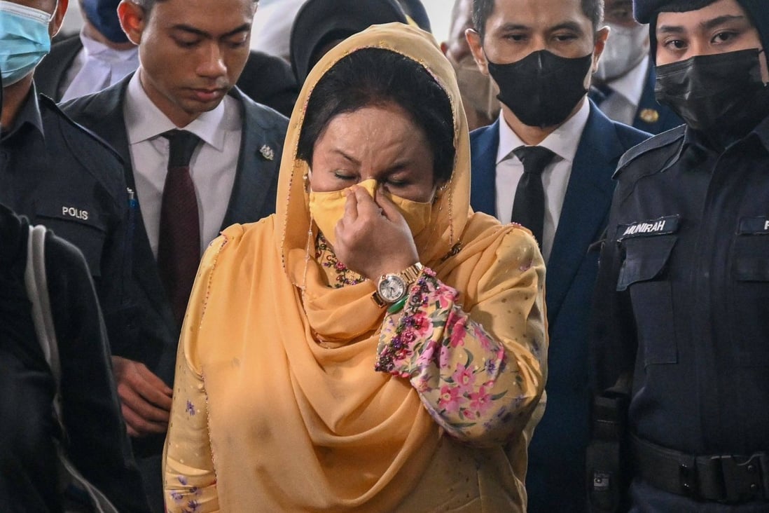 Rosmah Mansor, wife of former Malaysian prime minister Najib Razak, arrives at the High Court in Kuala Lumpur, on Thursday. Photo: AFP
