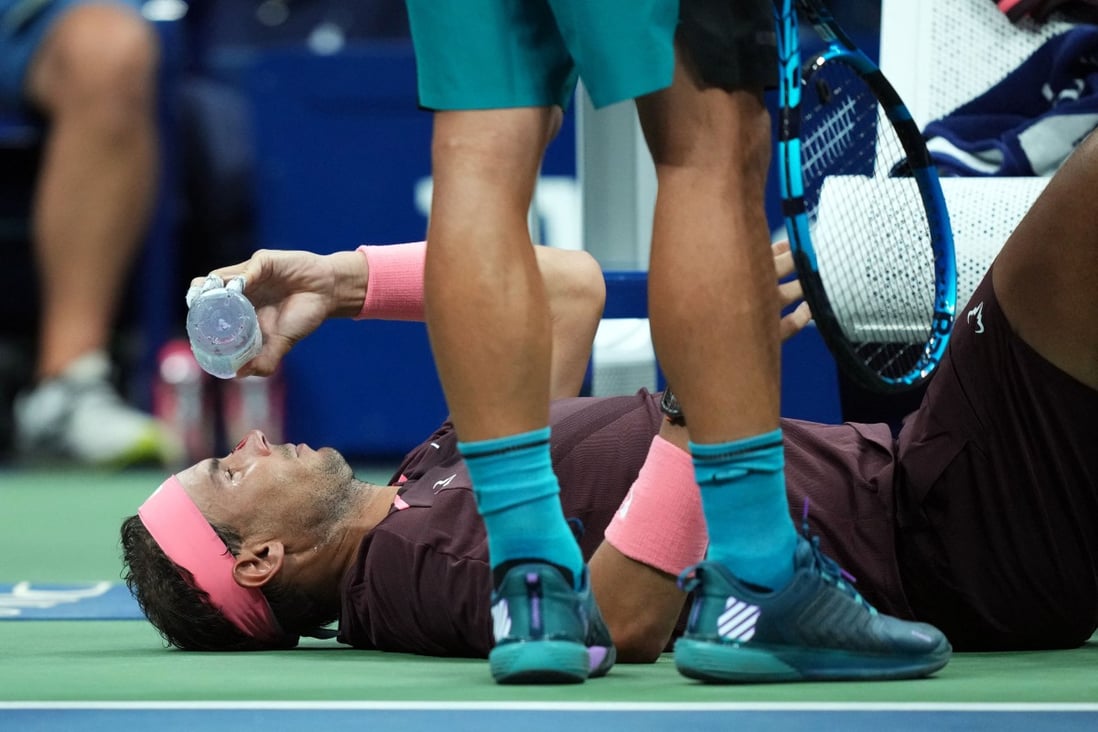 Rafael Nadal sustained an injury to his nose on day four of the US Open. Photo: USA TODAY Sports