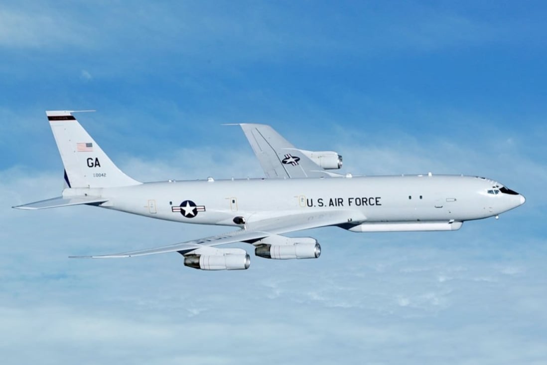 US E-8C surveillance aircraft were among those spotted over the South China Sea in August. Photo: Handout