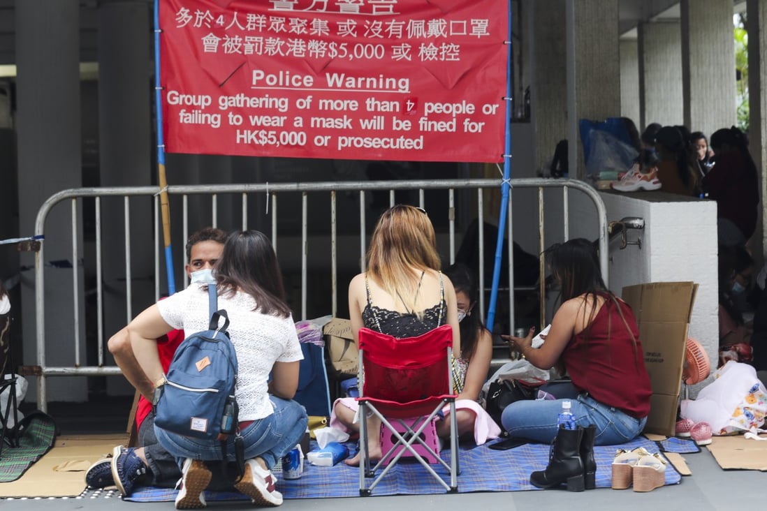 Almost a third of Hong Kong’s migrant workers have suffered financial hardship during the pandemic, and over half don’t sleep enough. Photo: Xiaomei Chen