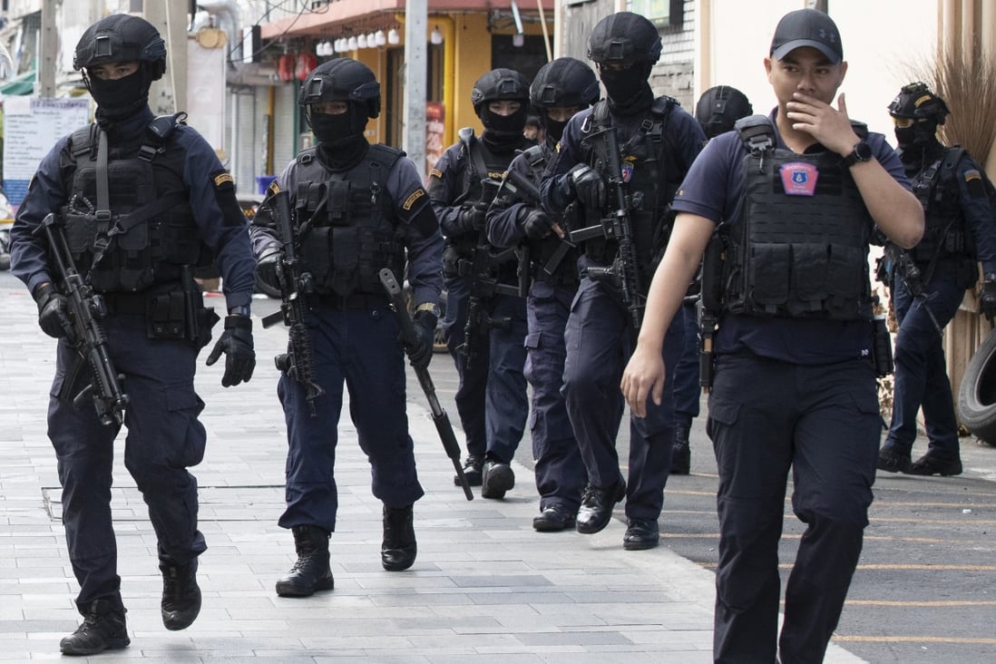 Police in tactical gear in Bangkok. Thai authorities have attempted to crack down on driving under the influence of alcohol or drugs. Photo: AP