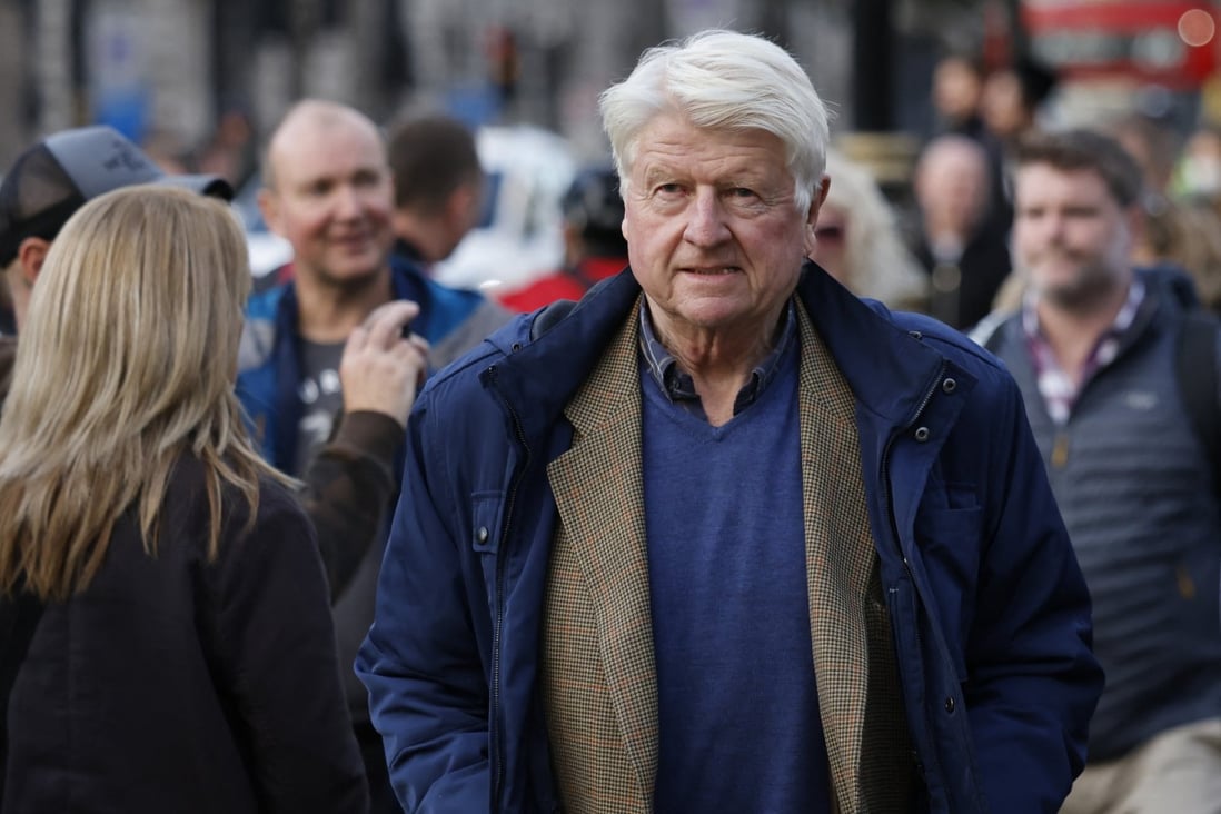 Stanley Johnson says he plans to return to China in the spring to film a documentary series that faced difficulties because of Covid-19 protocols. Photo: AFP