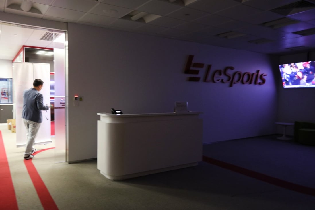 The office in Tsuen Wan of LeSports HK, the subsidiary of LeTV that abruptly shut down in March 2018. Internet TV services are not regulated under the Broadcasting Ordinance, and it leaves their employees vulnerable. Photo: Felix Wong