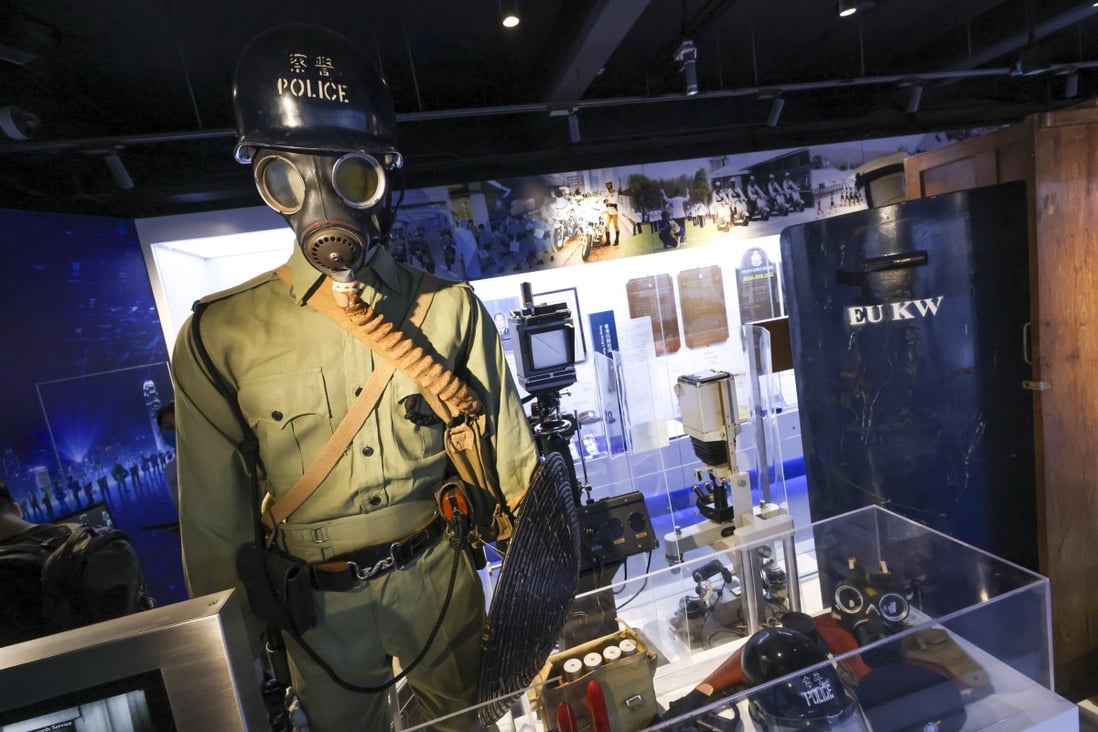 The Police Museum’s refurbishment features more than 300 exhibits displaying  uniforms, armbands and emblems. Photo: Dickson Lee