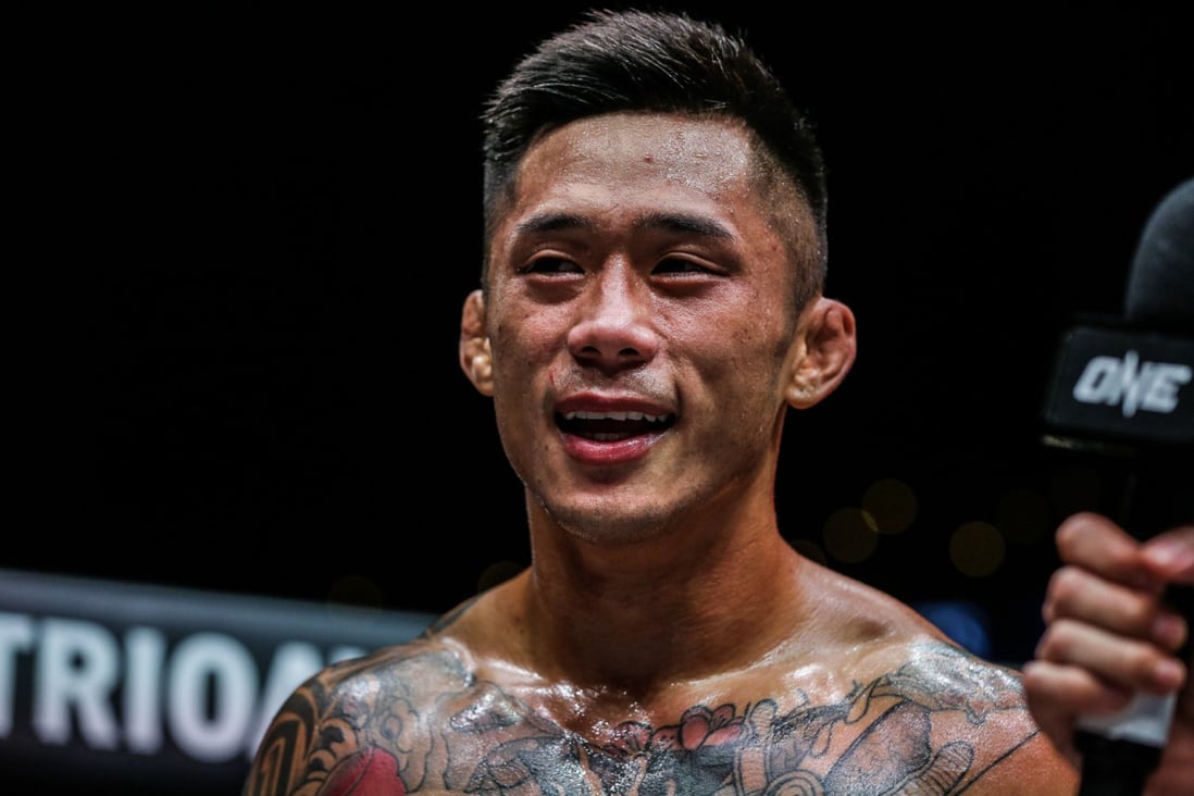 Martin Nguyen smiles during a post-fight interview after his victory over Kirill Gorobets. Photos: ONE Championship. 