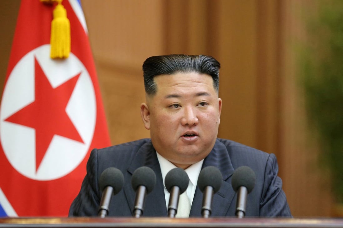 North Korea’s leader Kim Jong-un addresses the country’s parliament in Pyongyang on September 8. Photo: KCNA/Reuters