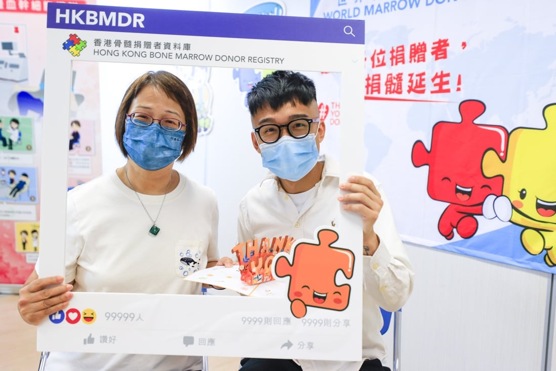 Bone marrow transplant recipient Tam and donor Dicky Chan. Photo: Xiaomei Chen