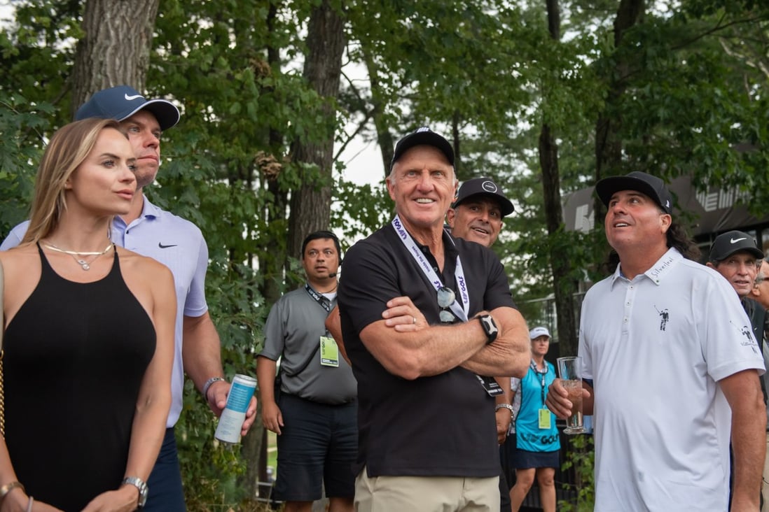 LIV Golf CEO Greg Norman looks on during a playoff hole in the final round of the 2022 LIV Golf Invitational Boston. Photo: EPA-EFE