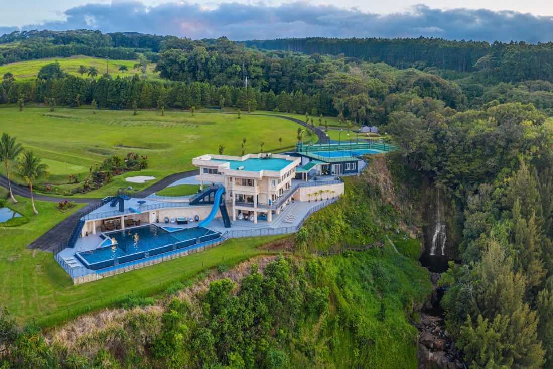 Waterfalling Estate, one of Hawaii’s most exclusive oceanfront estates, gets its name from the cascading waters in the neighbouring valley, a key selling feature of the property. Photo: Sotheby’s Concierge Auctions