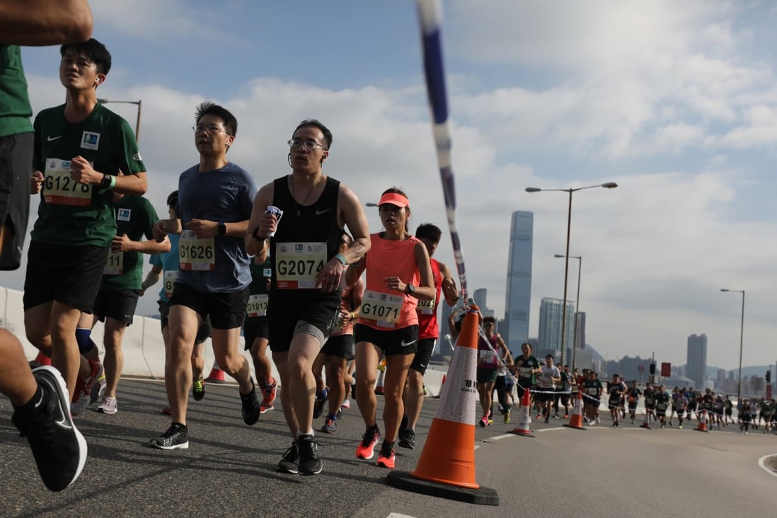 The 2021 Hong Kong Marathon went ahead with a reduced field. Photo: Xiaomei Chen