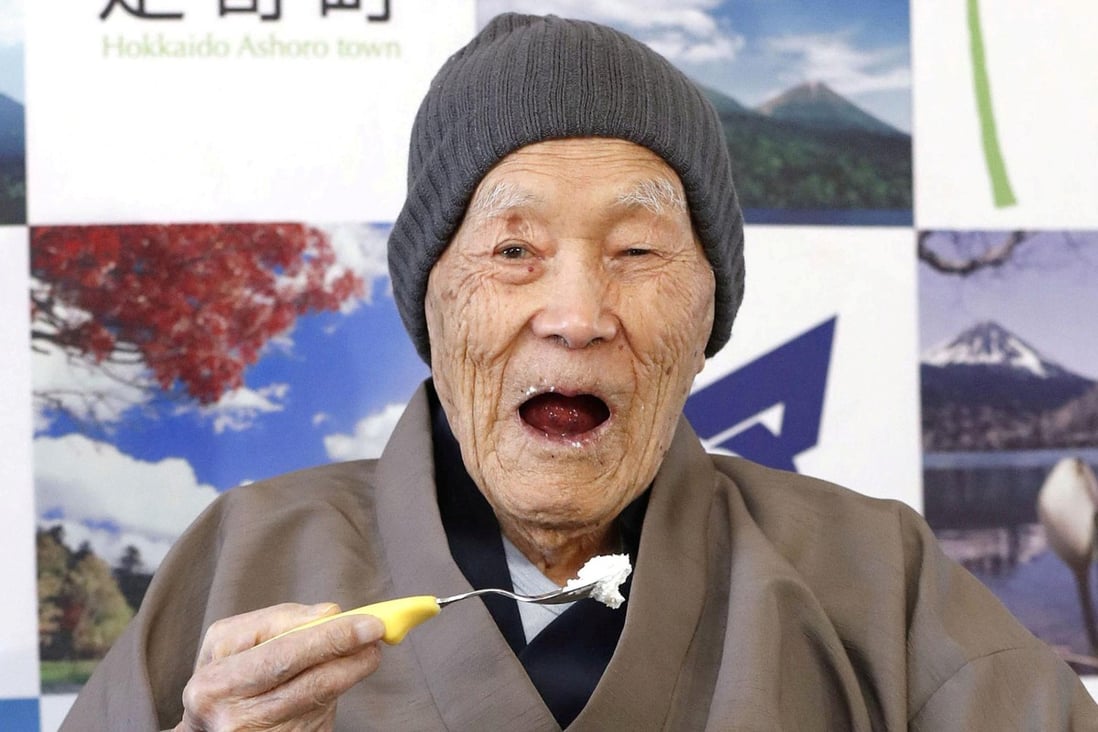 Masazo Nonaka lived for 113 years on the Japanese island of Hokkaido, until his death in 2019. Japan now has 90,526  centenarians. Photo: Reuters