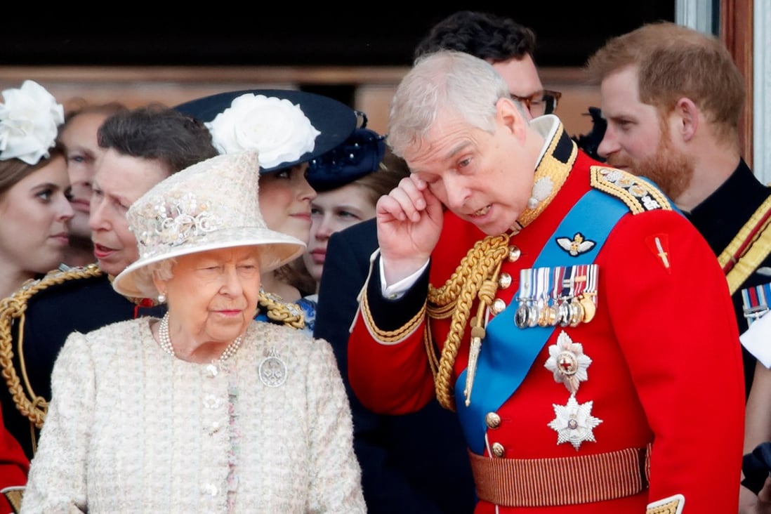 Queen Elizabeth and Prince Andrew on the balcony of Buckingham Palace in 2019. Photo: Getty Images