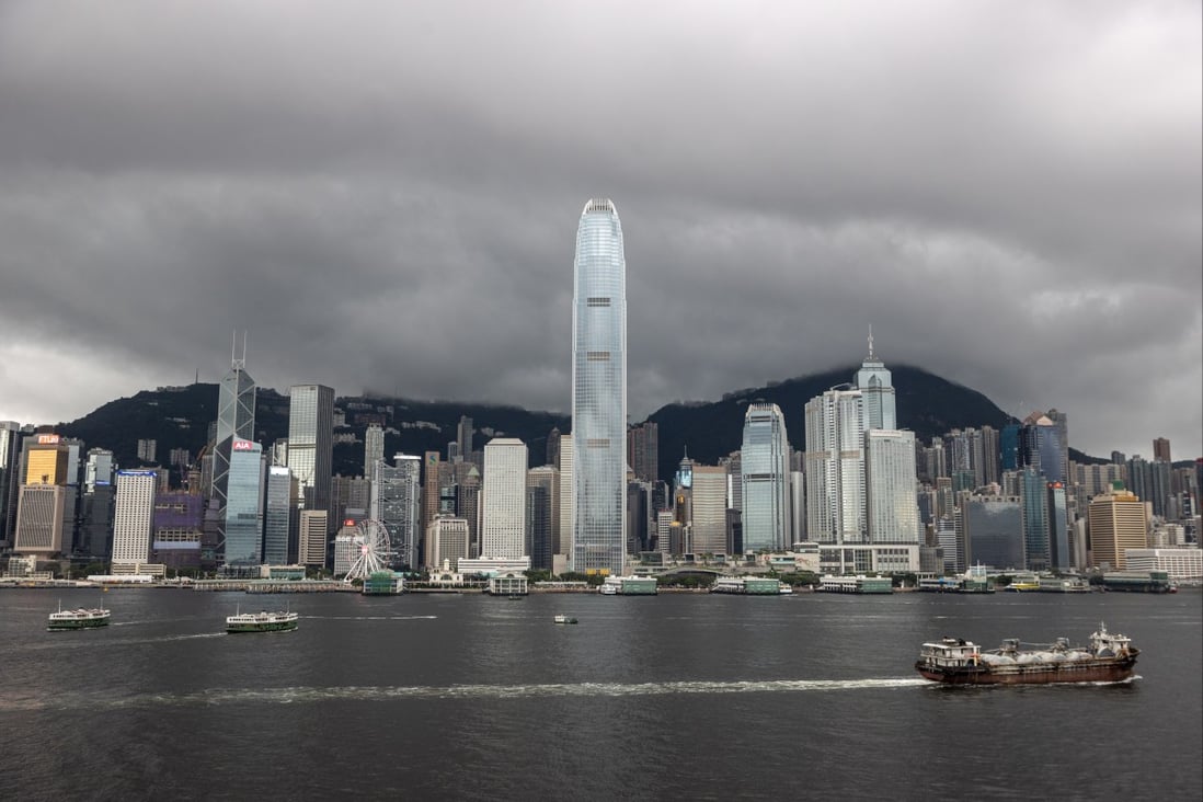 The Hong Kong island skyline, showing the Central business district, pictured on June 6, 2022. Photo: EPA-EFE