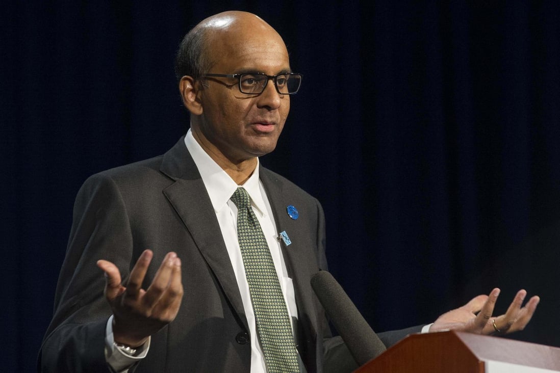 Singapore’s government heavyweight Tharman Shanmugaratnam during a meeting of the International Monetary Fund and the World Bank Group in 2014. File photo: AFP