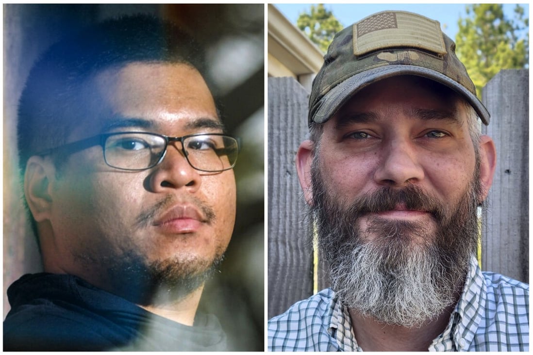 This combination photo shows US military veterans Andy Huynh (left) and Alexander Drueke, who have been released after being captured while fighting Russia in Ukraine. Photos: The Decatur Daily/Lois “Bunny” Drueke/Dianna Shaw via AP