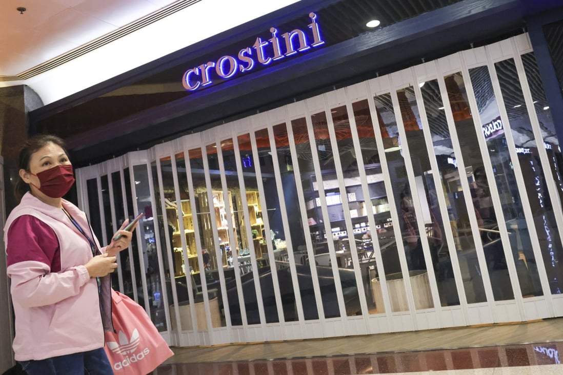Crostini closed all 15 outlets without warning in mid-September. Photo: Jelly Tse