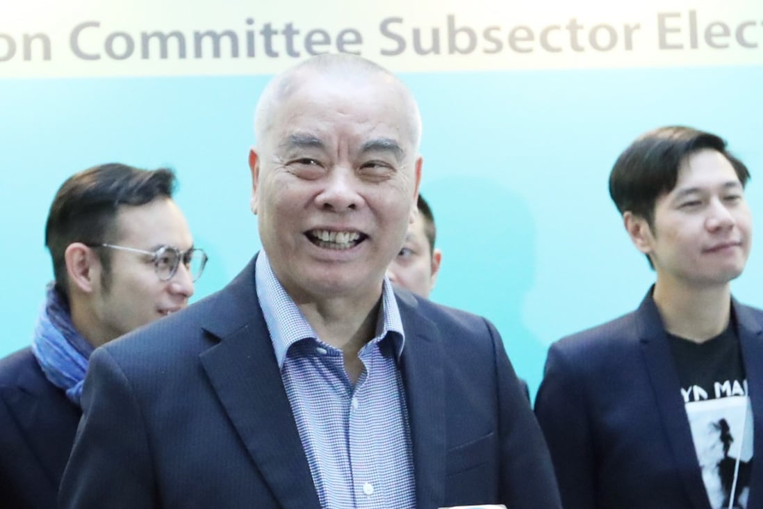 Chairman of the Hong Kong Motion Picture Industry Association Crucindo Hung Cho-sing. Photo: SCMP /  Edward Wong