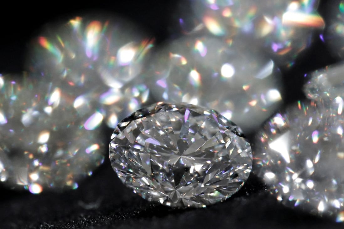Diamonds presented by diamond producer Alrosa in Moscow, Russia. Photo: Reuters