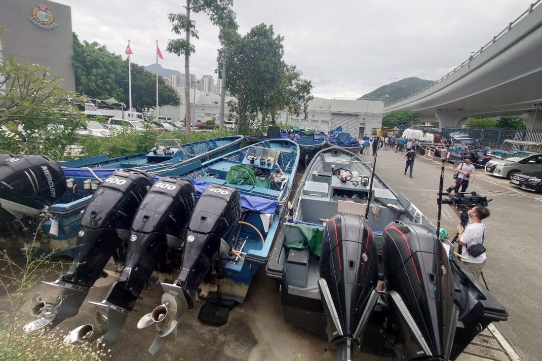 Twelve speedboats, each fitted with two or three outboard engines, were found in smuggling black spots. Photo: Handout