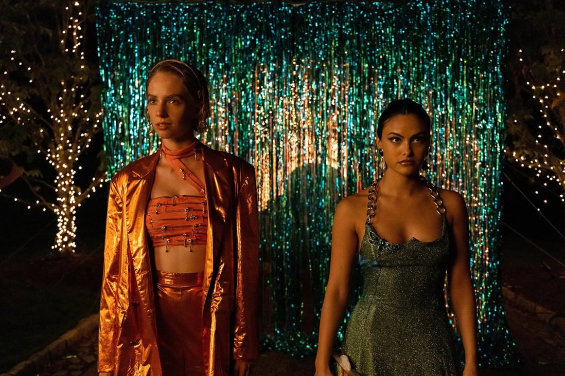 Maya Hawke (left) and Camila Mendes in a still from Do Revenge. The two were attracted to work on this film because, despite being inspired by ‘90s teen movies, it tackles complex issues in an accessible way. Photo: Netflix