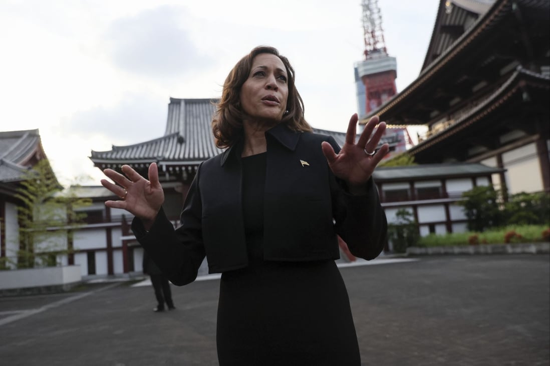 US Vice President Kamala Harris in Tokyo, Japan, where she attended the state funeral of former Prime Minister Shinzo Abe. She is due in South Korea on Thursday. Photo: via AP