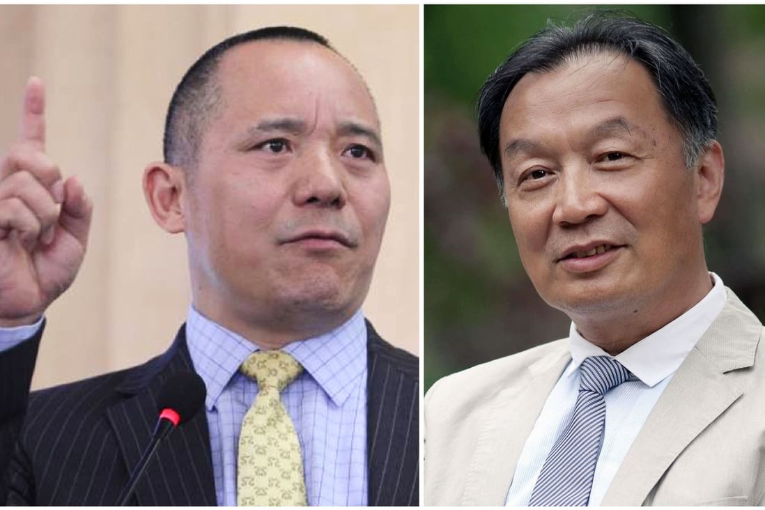 Economists Xiang Songzuo (left) and Wen Tiejun have opposing ideas about the development of China’s economy. Photo: SCMP Pictures