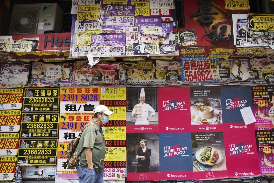 A closed shop in Hong Kong’s Causeway Bay shopping district. The second phase of the government’s consumption voucher scheme, which kicks off on Saturday, is also expected to boost domestic consumption. Photo: Winson Wong