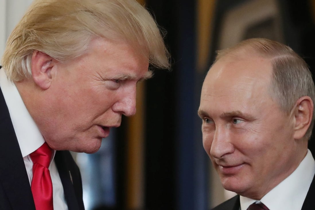 Donald Trump and Russia’s President Vladimir Putin in 2017. File photo: AFP  