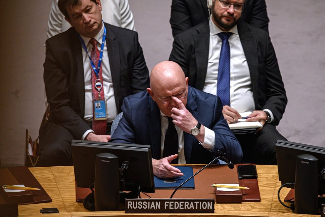 Russian ambassador to the UN Vassily Nebenzia attends a Security Council meeting to discuss the Nord Stream pipeline leaks on September 30. Photo: AFP