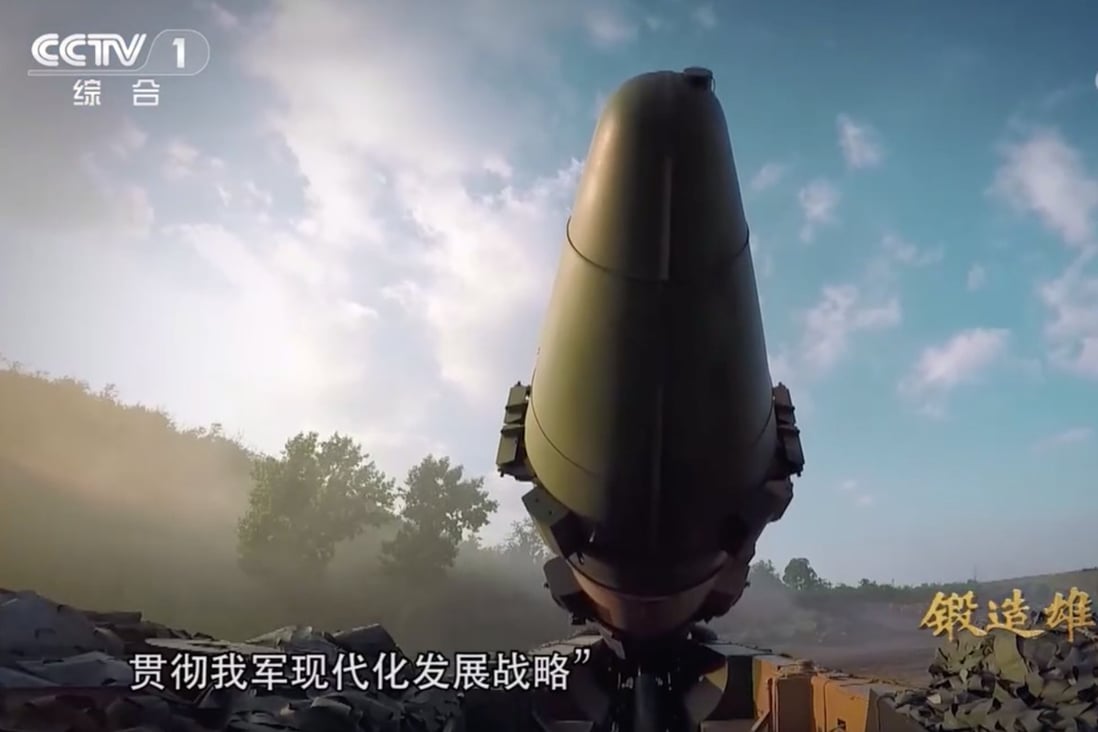 Dubbed as an “aircraft carrier killer”, the DF-21D has a range of around 1,800km and can carry multiple warheads. Photo: CCTV