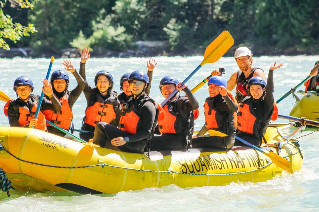 Outings like this rafting trip in Squamish, British Columbia in August have helped Hong Kong immigrants to Canada acclimate to their new home. Photo: Colin Liu