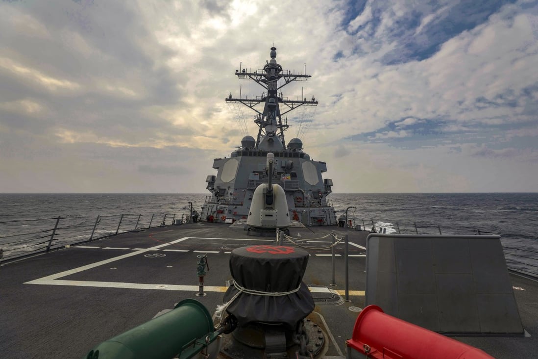 The USS Higgins conducting a routine Taiwan Strait transit in September. The guided-missile destroyer is forward-deployed to the US 7th Fleet area of operations. Photo: US Navy