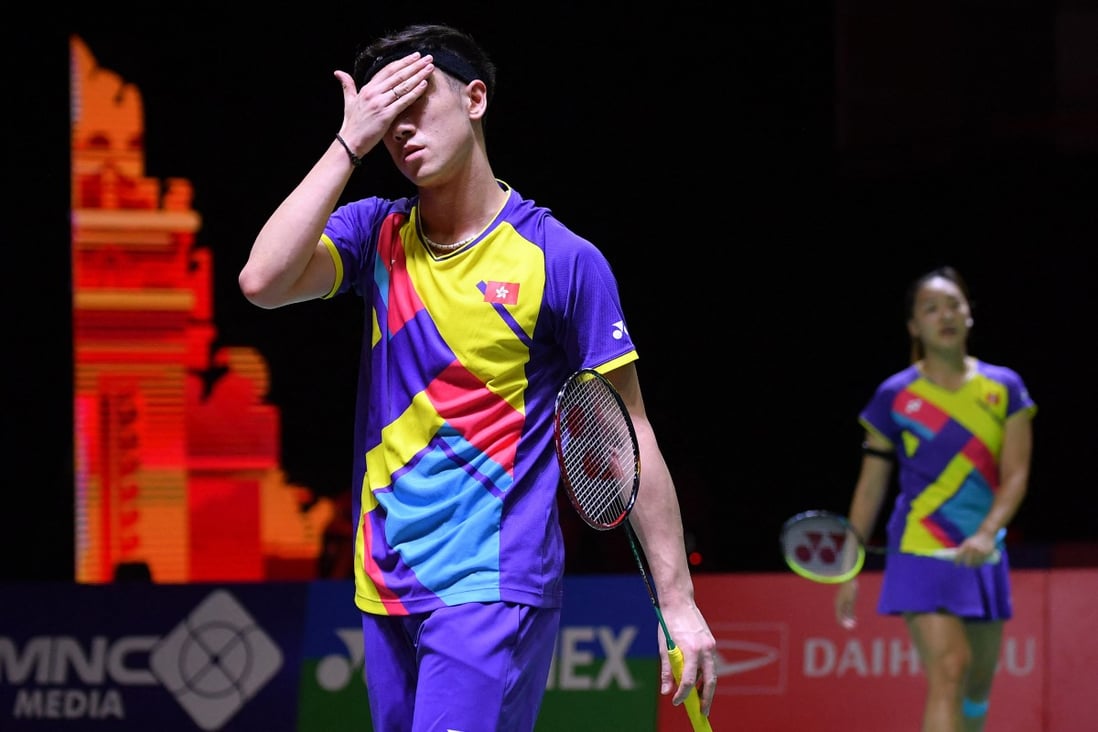 Tang Chun-man and Tse Ying-suet at last year’s Indonesia Masters. Photo: AFP/Badminton Association of Indonesia 