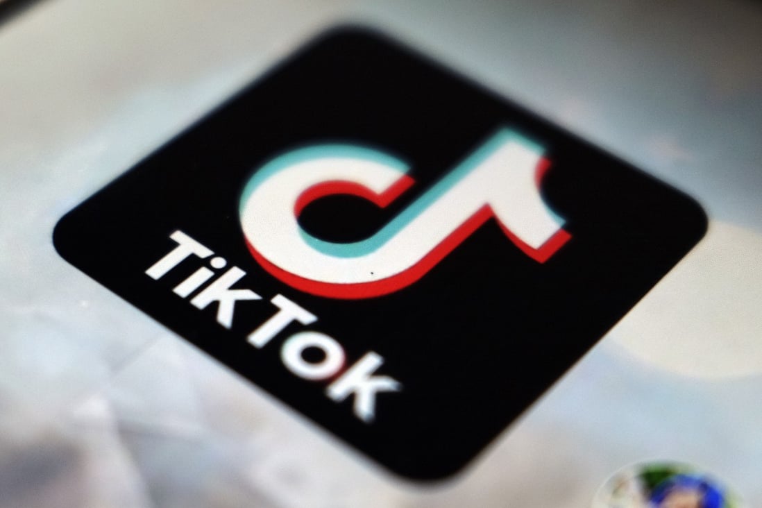 The TikTok app logo picture in Tokyo on September 28, 2020. Photo: AP