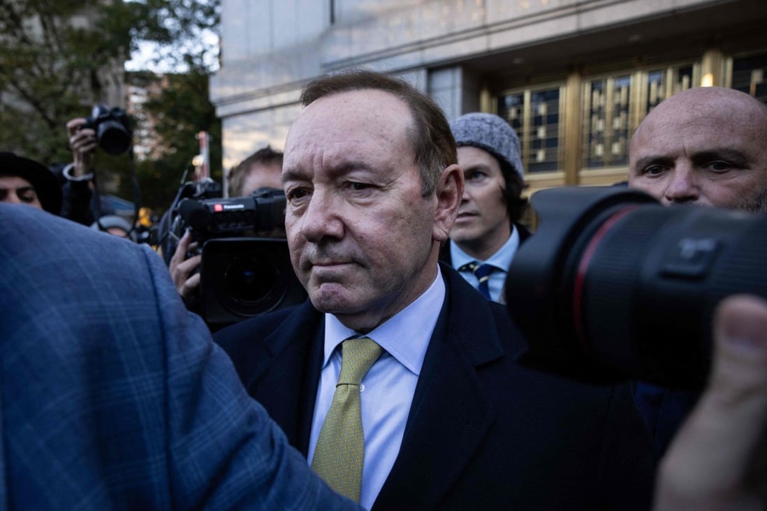 US actor Kevin Spacey leaves court in New York on Thursday. Photo: AFP