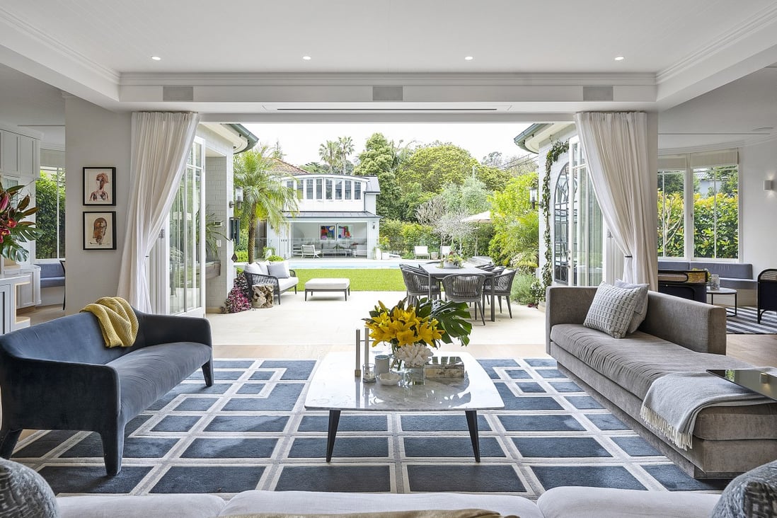 The casual living area of Philippa Haydon’s home in Sydney, Australia, which was transformed from a bungalow into a four-level, open-plan home. Photo: Desmond Chan