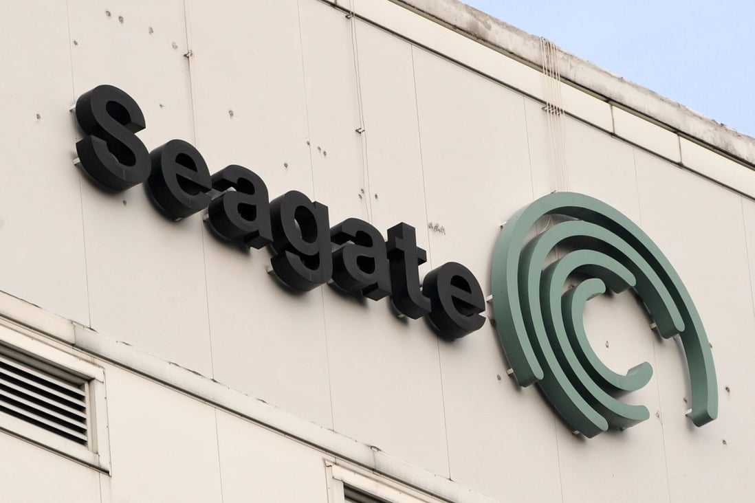 Seagate’s logo is seen at a facility in Singapore in August 2009. Photo: AFP