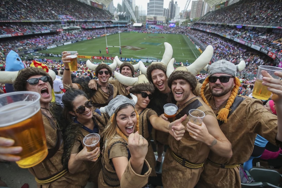 Fans in fancy dress are usually out in force at the Hong Kong Sevens. Photo: Edward Wong