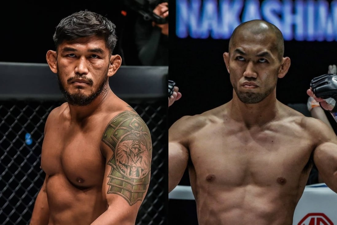 Myanmar’s Aung La N Sang (left) and Japan’s Yushin Okami will meet at ONE 163 on November 19 in Singapore. Photos: ONE Championship.