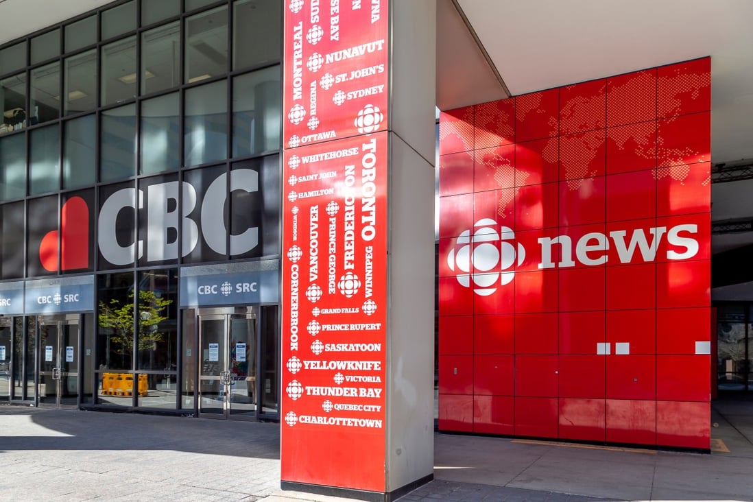 The entrance to the Canadian Broadcasting Corporation (CBC) headquarters in seen in Toronto in May 2020. Photo: Shutterstock