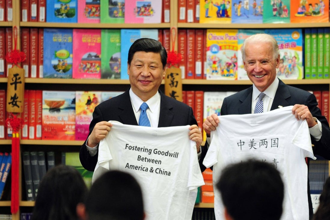 Joe Biden and Xi Jinping in 2012. Photo: AFP