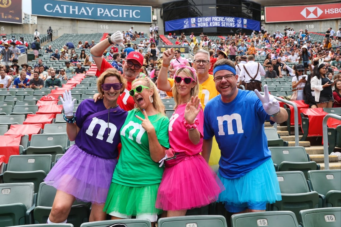 Fans honour tradition at the Hong Kong Sevens with colourful and quirky costumes. Photo: Yik Yeung-man