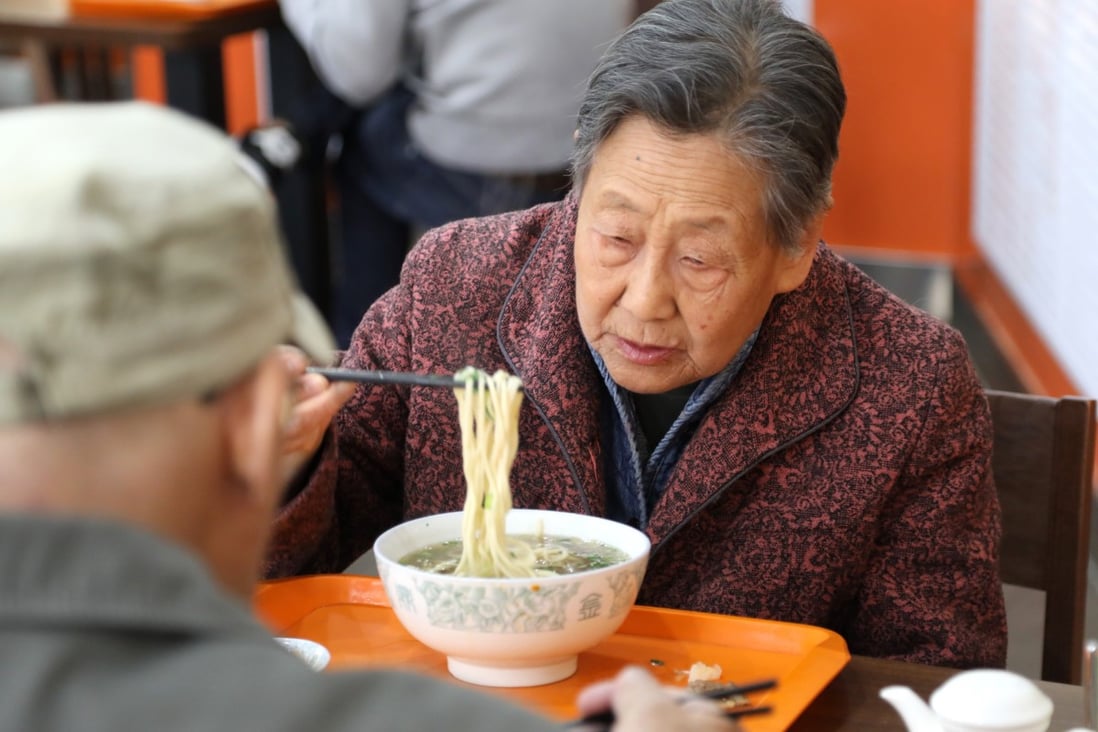 Community-level food kitchens across China help ensure that the nation’s rapidly ageing population is cared for. Photo: Xinhua