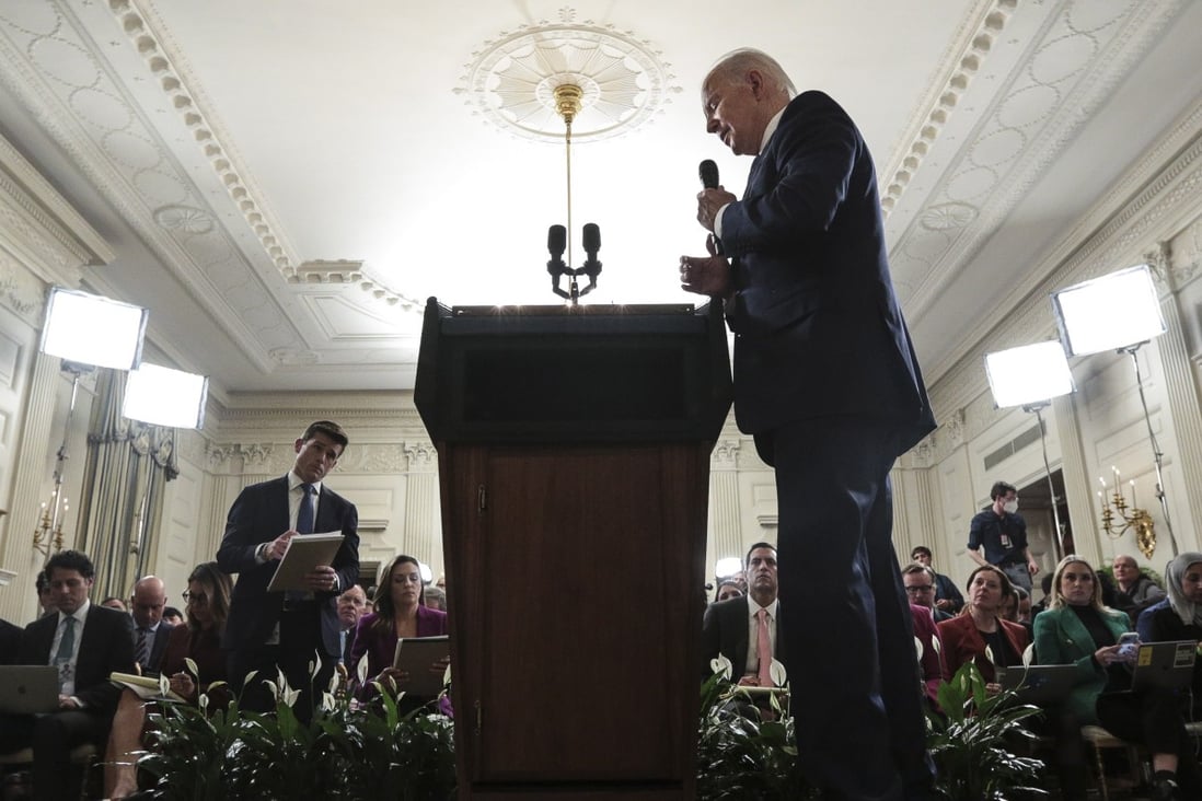 美国总统乔拜登周三在白宫举行新闻发布会。 照片：EPA-EFE