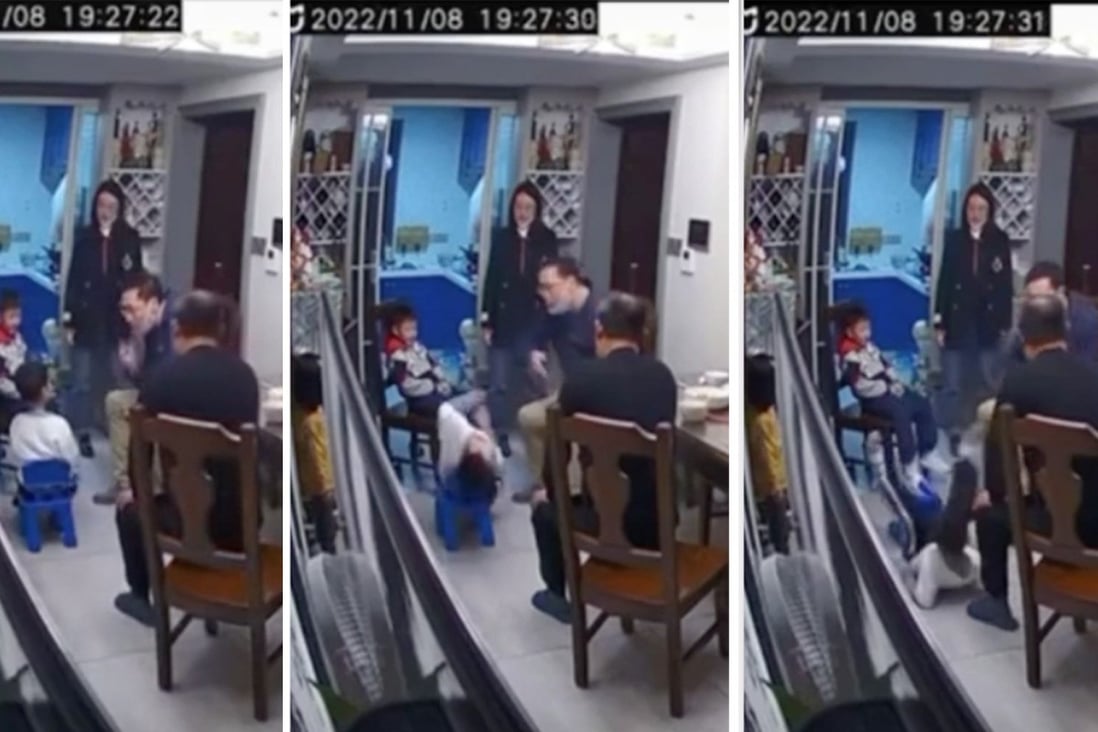 A playground fight over a toy between two Chinese boys descends into inter-family violence and is caught on a video that has been viewed 400 million times. Photo: SCMP composite
