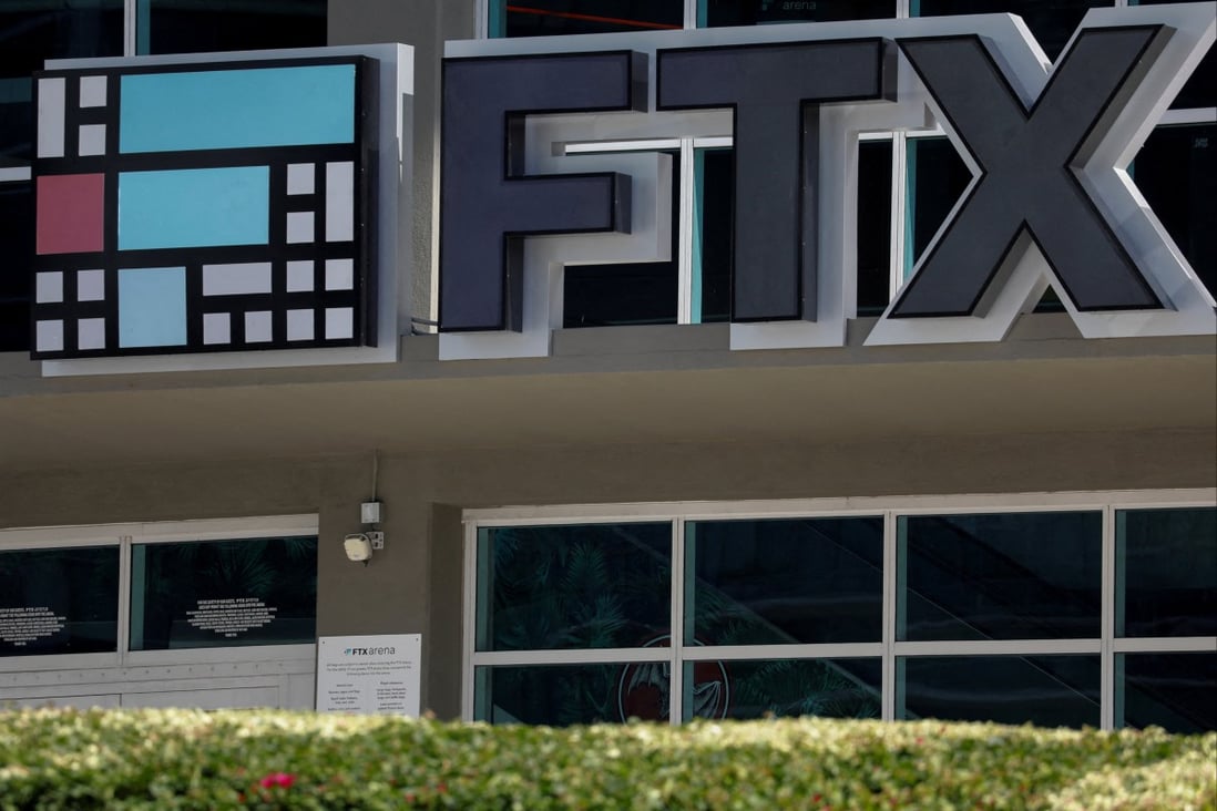 The logo of FTX seen at the entrance of FTX Arena in Miami, Florida, on November 12, 2022. Photo: Reuters