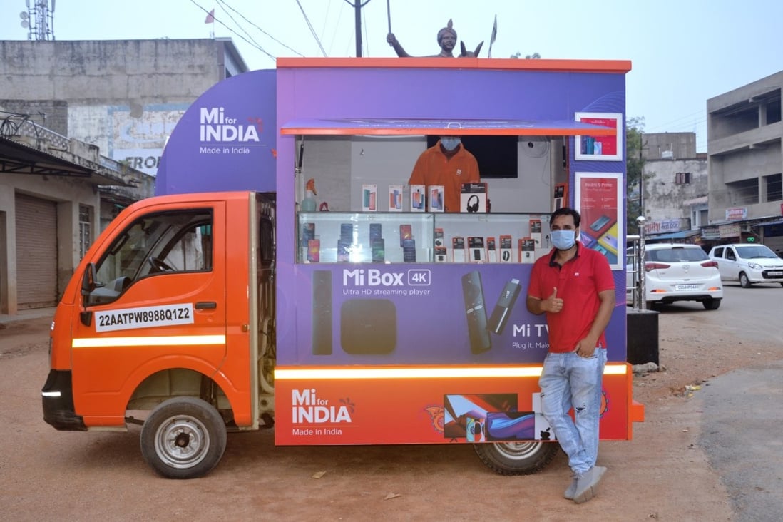 China’s Xiaomi Corp sells the most smartphones in India and, with its Mi Store on Wheels retail programme launched in September 2020, reaches the remotest parts of the country. Photo: Handout