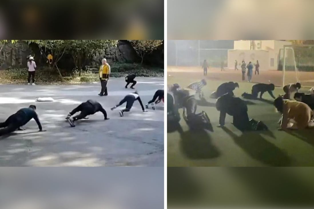 Walking on all fours: campus crawlers spark China wide fitness craze as