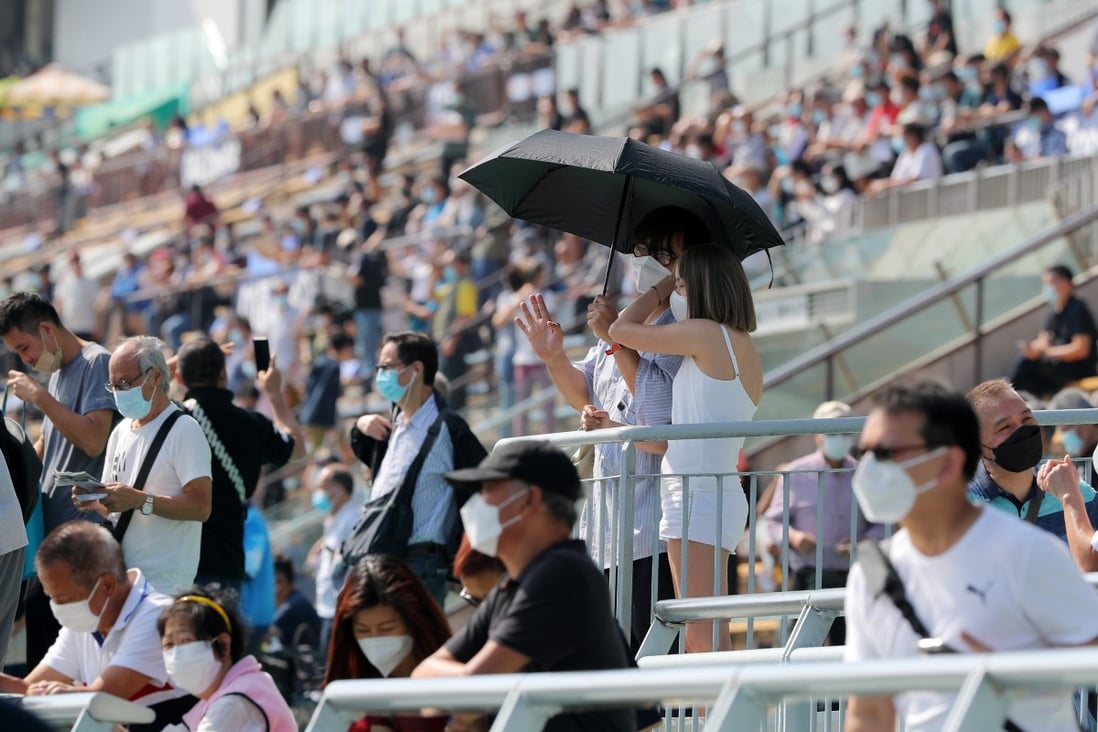 And they’re off - horse racing fans return to the Sha Tin course after coronavirus rules relaxed. Photo: Kenneth Chan.
